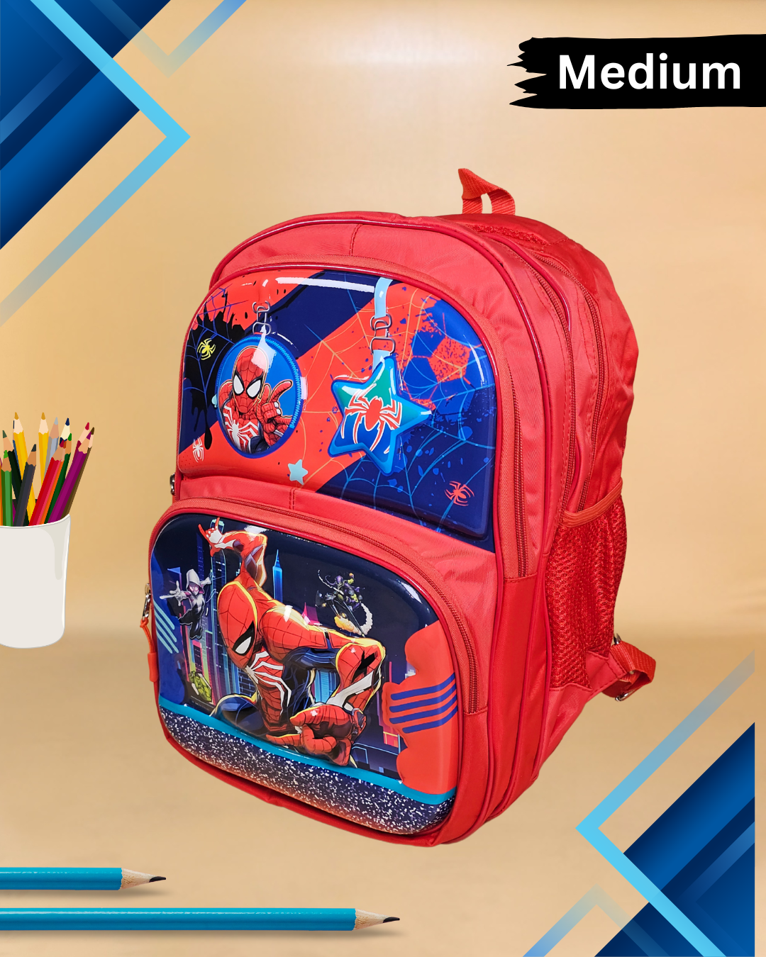 Spiderman School Bag for Kids – Medium Size