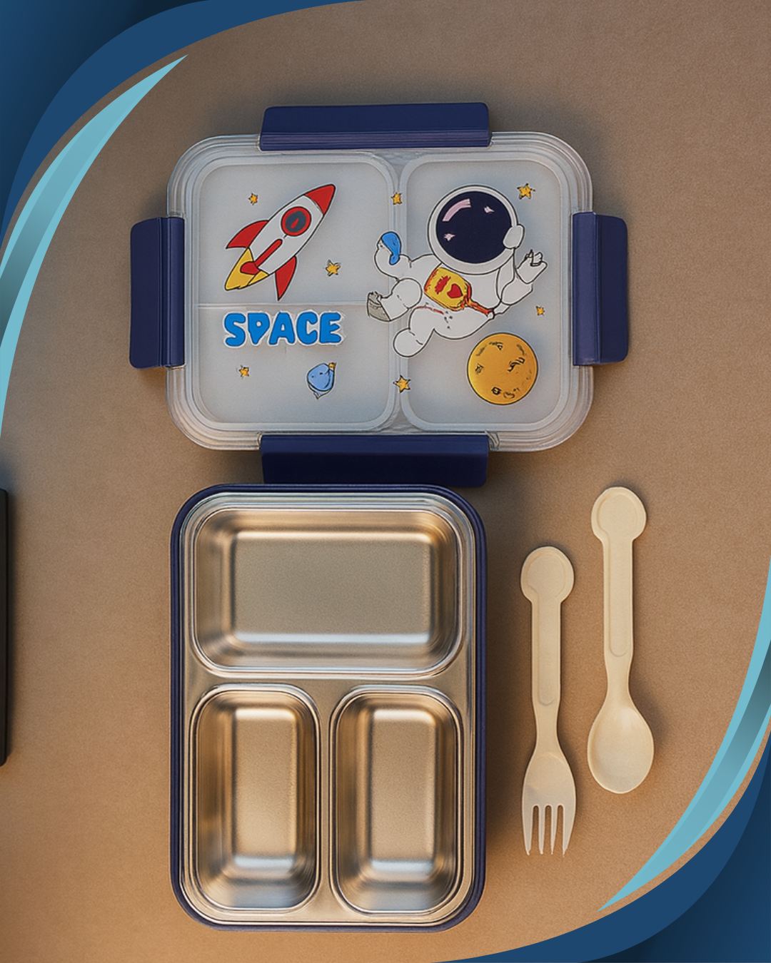 Three Compartments Lunch Box