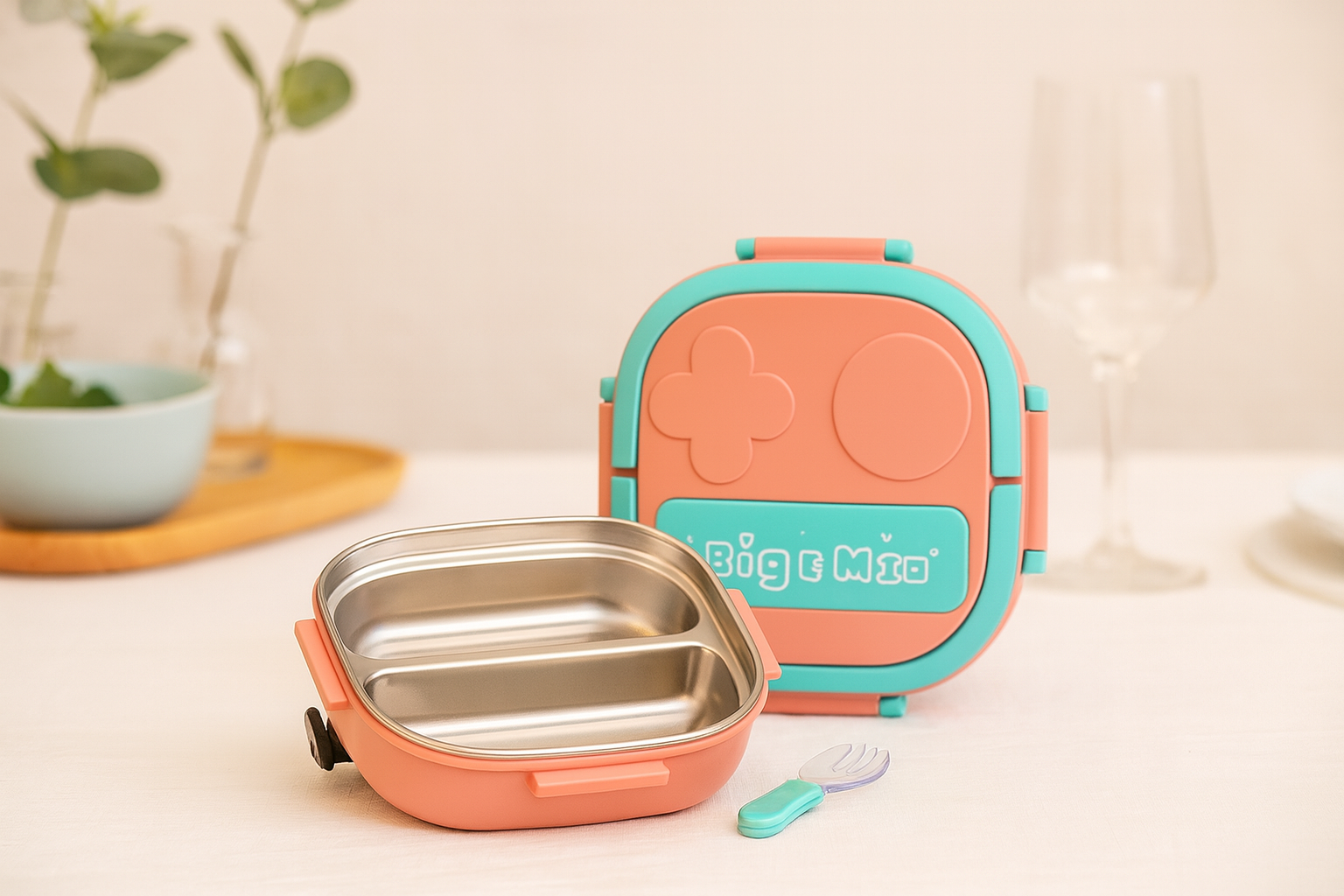 Dual Compartments Lunch Box