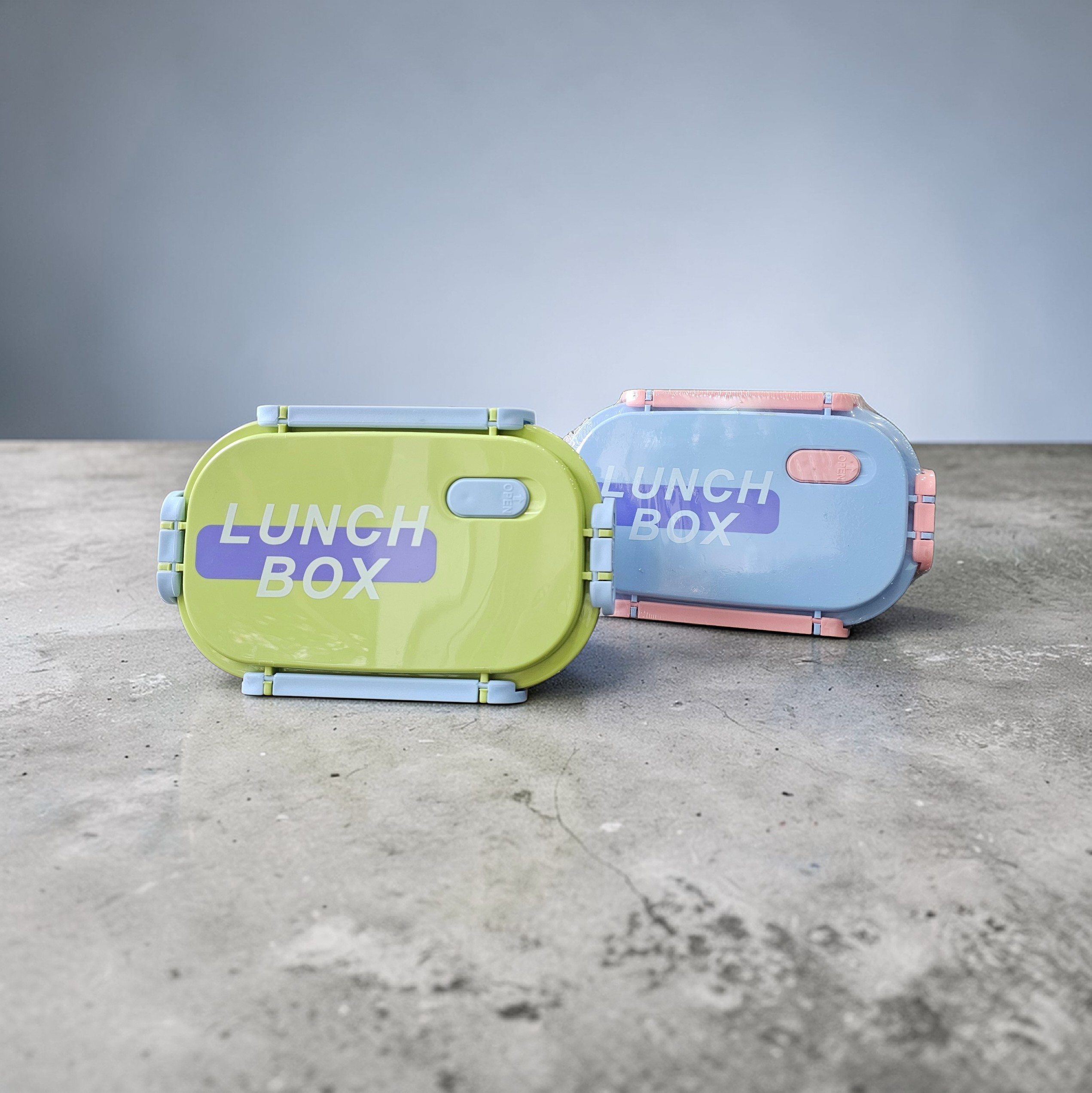 Rectangular Stainless Steel Lunch Box with Spoon