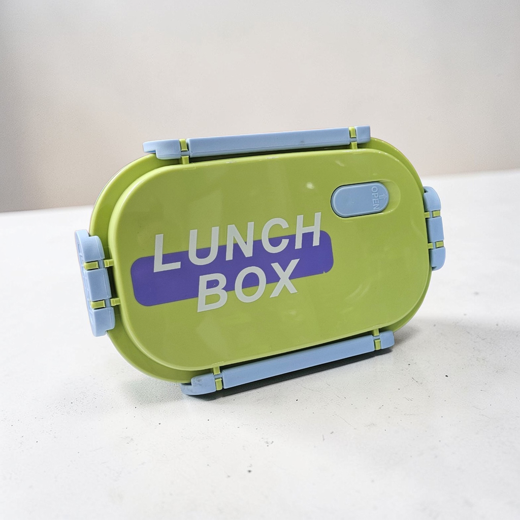 Rectangular Stainless Steel Lunch Box with Spoon