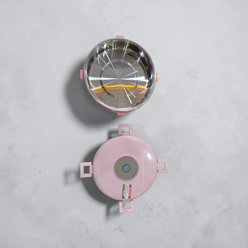 TEDEMEI Round Stainless Steel Insulated Lunch Box