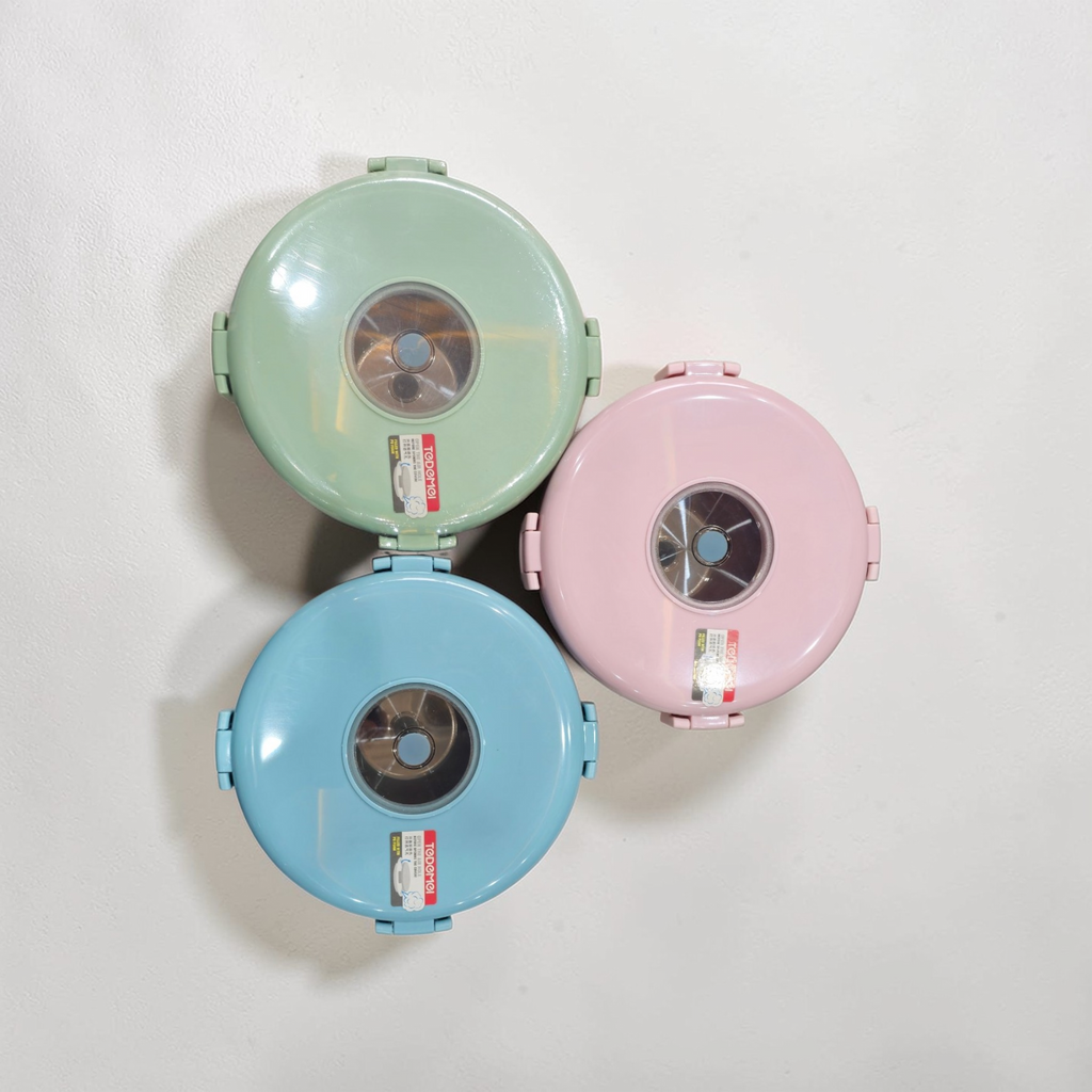 TEDEMEI Round Stainless Steel Insulated Lunch Box