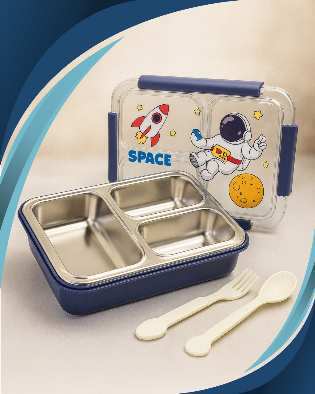 Three Compartments Lunch Box