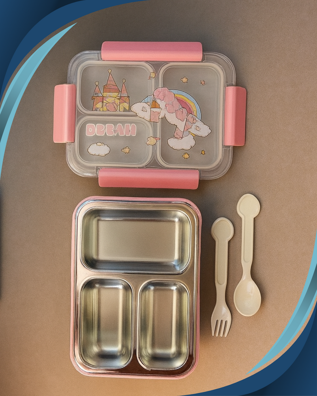 Three Compartments Lunch Box