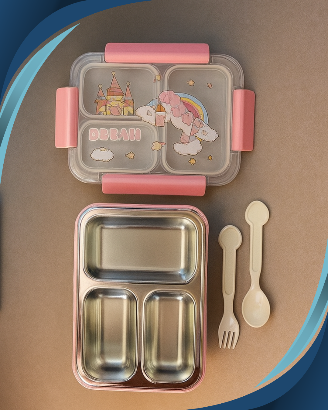 Three Compartments Lunch Box