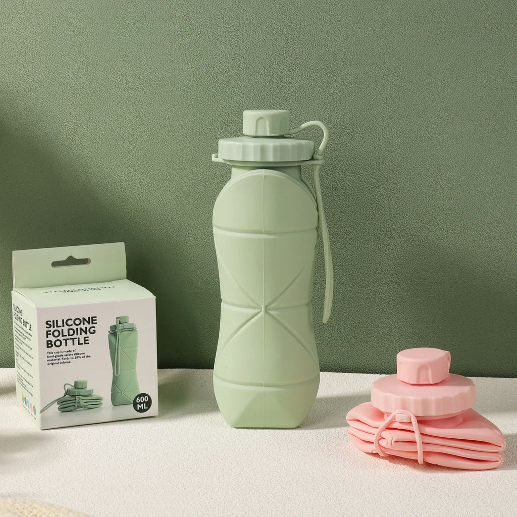 Premium Foldable Silicone Water Bottle | 600 ml | Leak-Proof
